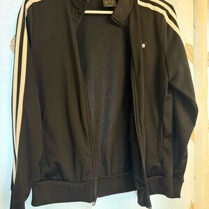Adidas Black Jacket with White Logo
